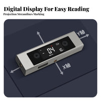 Backlit LCD Display Digital Angle Gauge with 360° Measurement Digital Level Aluminum Alloy Body for Carpenters, Home Renovation