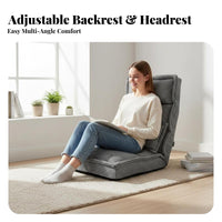 Houndstooth Pattern Adjustable spinerest Lounger Multi-Angle Adjustment Lazy Sofa Comfortable Padding Floor Chair Ergonomic Support for Students, Teenagers, Bedroom, Bay casement, Dorm Room, Home deactivatedice