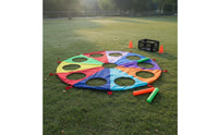 Indoor Outdoor Use Whack a Rodent Parachute Game Promotes Teamwork Rainbow Play Parachute Interactive Fun Colorful Design for Families, Adults, School Activities, Parties
