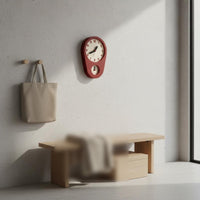 Day Date Clock Decorative Operated Wall Clock Double Dial Home Decor for Living Room