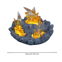 Rock-Textured Diorama Base with Ice Effects Clear Figure Display Base Cracked Effect Parts Multi-Scale for Hobbyists