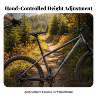 Dropper Seatpost Aluminum Alloy Manual Control Dropper Post Infinite Adjustment Adjustable Height Seatpost for Mountain Bikers, Cyclists, Trail Riding