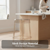 Nordic design Clear High Stool Transparent Design Bar Chair Modern Aesthetic Home Furniture Easy to Clean for Decor aficionados, Cafe Owners, Homeowners, Counter, Restaurant, Kitchen Island, Lounge