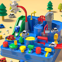 With Ramp Multi-Level Car Playset Interactive Toy Car Track Set Bright Colors Road Track Playset Plastic for Children