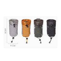 Backpack Cup Hanging Bag Hands Mesh Cup Holder with Elastic Cord Compact Shoulder Strap Bottle Pouch for Journeyers