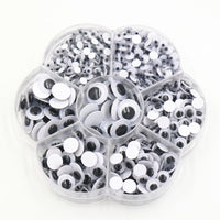 700 Pieces Round Craft Eyes with Storage Box Easy to Use Plastic Safety Eyes BPAsafe for Hobbyists, Crochet Projects
