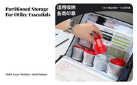 Multi-Layer Organization Official Stamp Storage Bag Large Capacity Document Case with Lock Sturdy Construction for Homeowners, Travel, Home