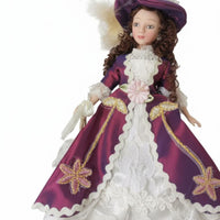 Ceramic Head and Limbs Historical Dollhouse Doll 1:12 Scale Porcelain Doll for Hobbyists, Collectors, Miniature Scene