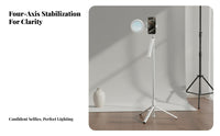 Selfie Stick Tripod Anti-Steady Bluetooth Selfie Stick Ph Single Tripod Stand Adjustable Height on-Air Presentation Broadcasting