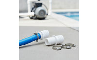 2 Pieces Pool Hose Adapter with Clamps Watertight Pool Hose Adapter