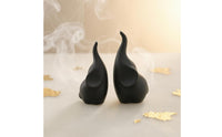 2 Pieces Glazed Elephant Pair Figurines Polished Ceramic Elephant Figurine Reflective Home Decor Matching