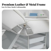 Adjustable Permanent Design Chair Thick Foam Cushioning Multi-Functional Beauty Bed Removable Armrests Versatile Salon Chair for Beauticians, Spas