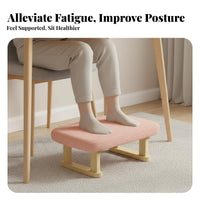 Space-Saving Design Upholstered Ottoman Comfortable Padded Seat Upholstered Low Stool Multifunctional Footrest adaptable for awayice Workers, Students, Seniors, Under Desk, Living Room, Bedroom, Entryway