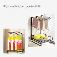 Kitchen Storage Rack, Drain and Organizer, Stainless Steel