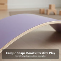 Sensory Training Wooden Balance Board Improves Core Strength Kids Wobble Board Natural Wood Child-Centered Rocker Unrestricted-Ended Play for Toddlers