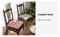 Chair Pad with Ties Easy to Clean Dining Chair Seat Pad Sturdy Square Seat Cushion with Ties for Homeowners, Students, Indoors, Living Room, Patio