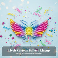 Photo Prop Butterfly Wings Costume Easy to Wear Inflatable Angel Wings Multi-Functional for Children, Girls, Festivals, Outdoor Play