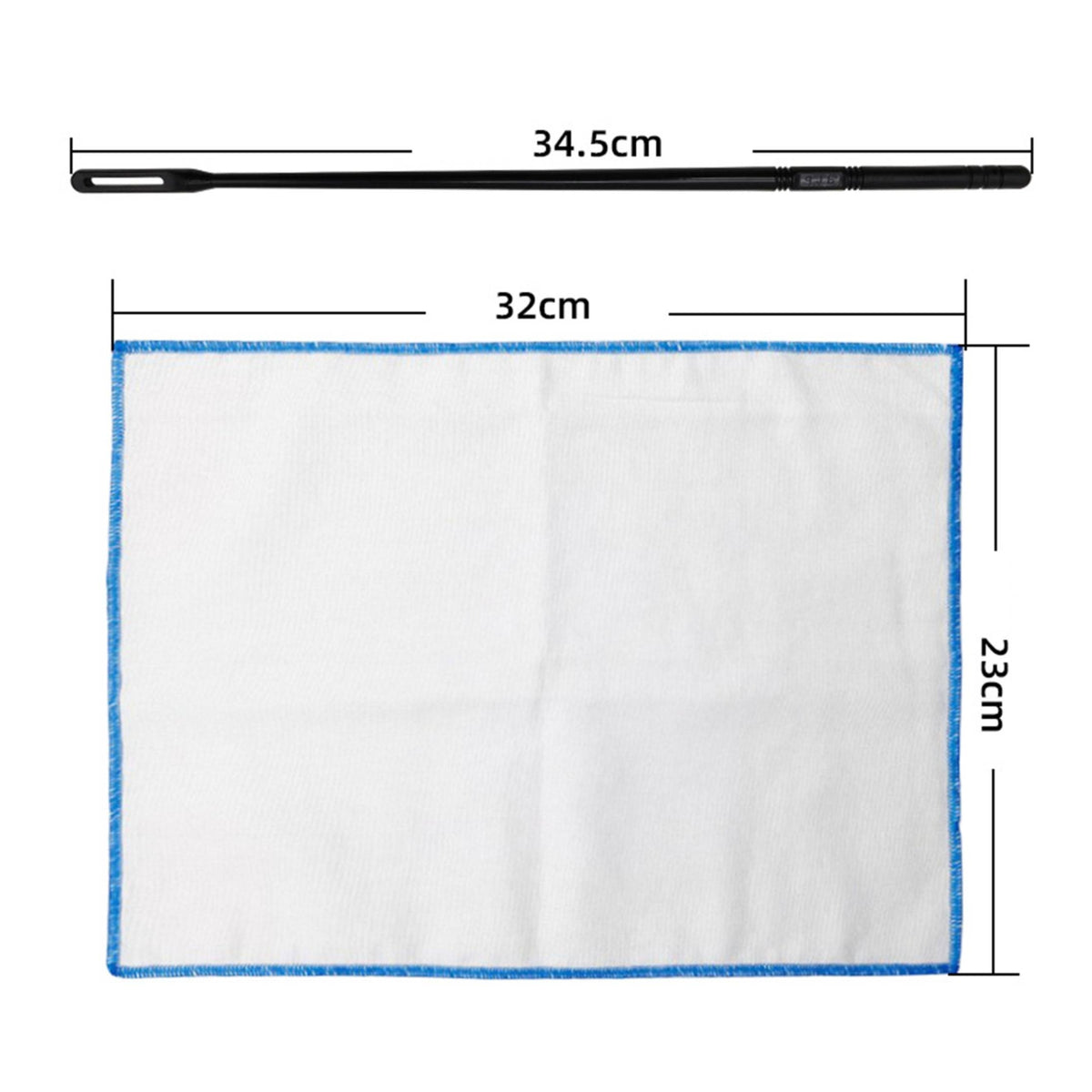 Slotted Flute Cleaning Rod with Cloth Plastic Flute Cleaning Rod Scratchnon-Scratch Soft for Instrument Maintenance, Music Class