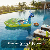 Long-Lasting PVC Material Inflatable Pool Lounger Heavy Duty Vinyl Floating Water Bed Portable for Adults, Family, Beach, Lake