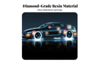 2 Pieces Self Car Reflective Sticker Easy to Install Reflective Car Sticker Waterproof for Drivers, Low Light Conditions, Parking