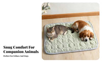 Warm Rectangular soft and velvety pet mat Non-Slip soft and velvety Rectangular Mat Soft pet Bedding adaptable for Dogs, Dog Owners, Small animals, pet carriers, Kennels, Indoors, Floor