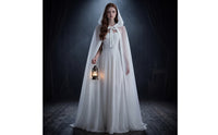 Hooded Cape Translucent Hooded Cloak Lightweight for Photo Shoots, Masquerade