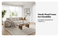 Curved Sectional Sofa French Cream design Couch Modern Minimalist Household Furniture for Apartment Dwellers, Hosts, Living Room, Lounge Area, Office