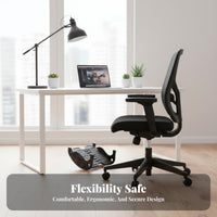 Rocking Motion Under-Desk Foot Rocker Improves Posture Office Furniture Accessory Non-Slip Ergonomic Aid Adjustable Angle for People Working from Home, Students, Gamers, Study Room, Gaming Setup