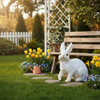 Hare Figurine Weather-Resistant Bunny Statue Great Gift Idea Bunny Lawn Ornament for Gardeners, Kindergarten, Patio, Bonsai