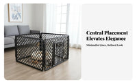 Easy to Clean Modular Plastic Pet Fence Expandable Design Plastic Puppy Playpen Secure Lock Indoor Dog Pen Tool-Effortless Assembly for Young Dogs, Small Dogs