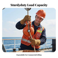Rotating Hook Pulley Single Sheave Robust Metal Pulley Sturdy-duty Construction 360-degree Rotating Hook Prevents Rope Tangling Suitable for Rigging Vehicle Recovery Commercial Lifting Nautical Projects