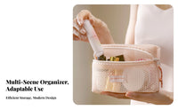 Multi-Functional Mesh Cosmetic Bag Lightweight Mesh Zipper Pouch Washable for Travelers, Professionals, Suitcase Packing, Bathroom, Luggage