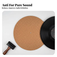 Cork and Rubber Blend Mat Shock Absorption Cork and Rubber Vinyl Mat for DJs
