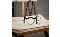Rubber Wrapped Horse Bit Smooth Surface Rubber Wrapped Stainless Steel Pelham Bit Double Chain Equestrian Gear