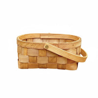 Double-Handled shopping Tote versatile Woven Basket Sturdy Construction