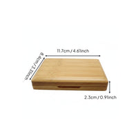 Bamboo Material Bassoon Mouthpiece Box Solid Wood Instrument Storage Soft Inner Padding for Travel