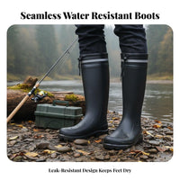 Waterproof Fishing Boots men's Tall Rain Boots Easy to Clean men's Wellingtons for Fishermen, Gardeners, Rainy Days, Wet Weather, Gardening