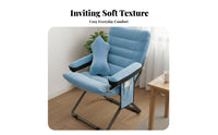 Space Saving Foldable Lazy Chair Thick Padding Single Person Sofa Ergonomic Support Single Person Leisure Sofa Sturdy Frame for Students, Adults, Not on Ice Workers, Dorm Room, Bedroom, Balcony