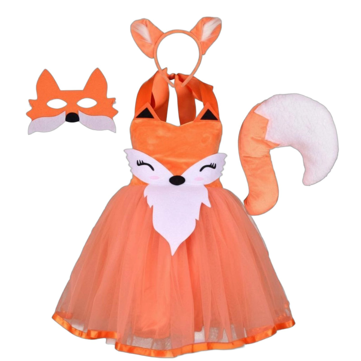kids Animal Costume Set Halter Neck Girl's Woodland Creature Costume for Girls, Young Children, Halloween, Parties, School Plays