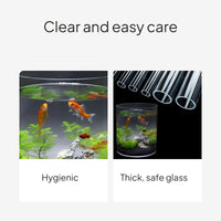 Thick glass cylinder vase