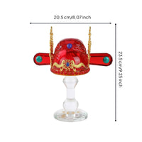 Crystal Hat Figurine Clear Crystal Ornament Ornate for Entryway Table, Office Desk