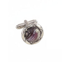 Crystal Cufflinks Set Polished Alloy Sparkling Crystal Ring for Business
