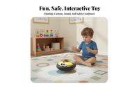 Hover Soccer Ball Slides on Smooth Floors LED Hover Soccer Ball Soft Foam Barrier Powered Gliding Disc for Young Children, Family
