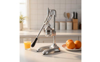No Electricity Stainless Steel Hand Juicer Easy to Clean Orange Juicer High Yield Hand Crank Juice Press Rubber Feet