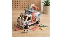 Wooden Screw Toy Vehicle Printed Nut and Bolt Toy Fine Motor Skills