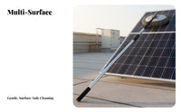 Photovoltaic Panel Cleaning Tool Adjustable Height Extendable Pole Cleaning Brush 180° Rotatable Head Photovoltaic Panel Washing System for Outdoor