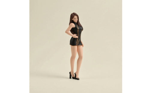 1/18 Miniature Girls Figure with Qipao Dress 1/18 Scale Female Figurine Collectible Miniature Statue with High Heels for Hobbyists