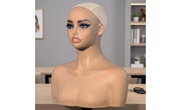PVC Mannequin head  Skin-Tone-Toned Makeup Display Bust Manikin Head
