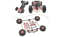 Parts Kit Construction 1/12 Scale RC Car Metal Upgrade Kit Extends Service Life RC Car Metal Axle and Shock Absorption Parts for MN82 LC79 MN78
