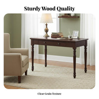 2-Drawer Wooden Desk pure wood Writing Table Light Luxury With Storage Drawers for Adults, residents, Study Room